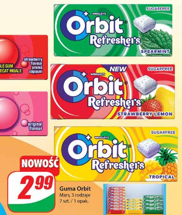 Guma do żucia spearmint Orbit refresher's promocja