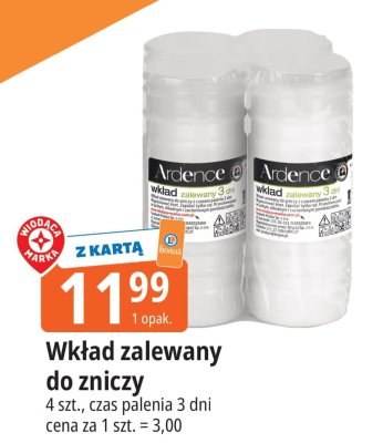 Wkład zalewany do zniczy Ardence promocja w Leclerc