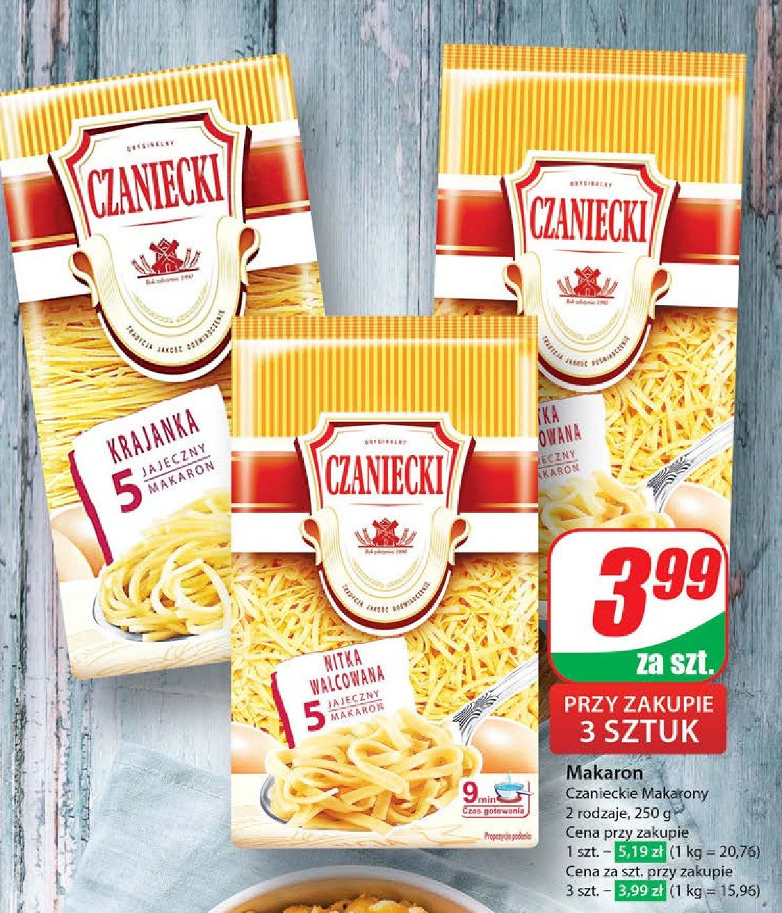 Makaron 5-jajeczny krajanka Czaniecki promocja