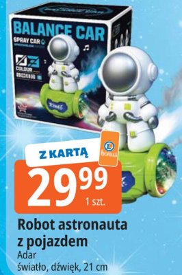 Robot astronauta z pojazdem Adar światło, dźwięk, 21 cm promocja w Leclerc