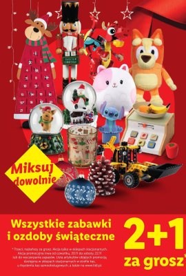 Zabawki wszystkie rodzaje 2+1 za grosz promocja w Lidl