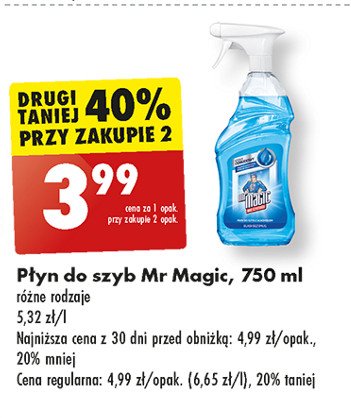 Płyn do szyb blask bez smug Mr magic promocja