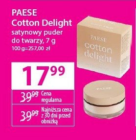 Puder satynowy Paese cotton delight promocja
