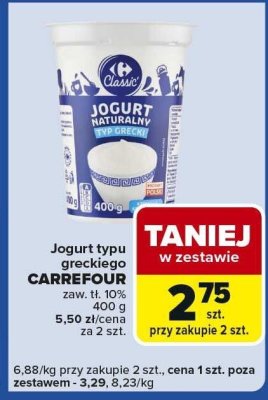 Jogurt typu greckiego Carrefour promocja w Carrefour Express