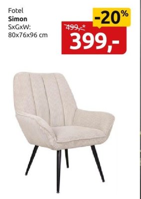 Fotel Simon promocja w Black Red White