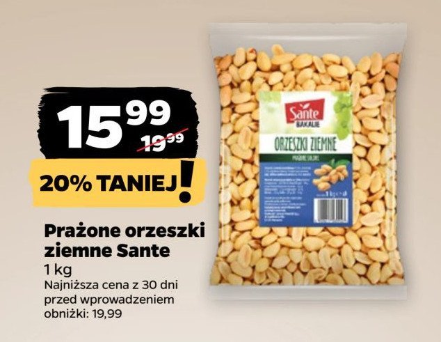 Orzeszki ziemne prażone solone Sante bakalia promocja