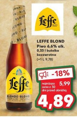 Piwo Leffe blonde promocja