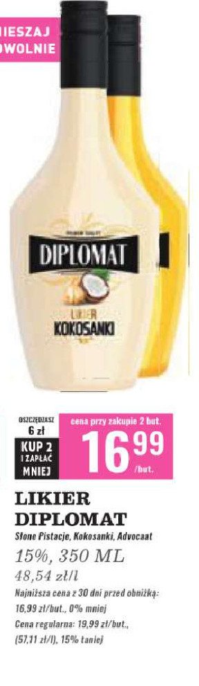 Likier Diplomat kokosanki promocja