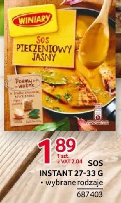 Sos instant pieczeniowy jasny Winiary 27-33 g promocja w Selgros