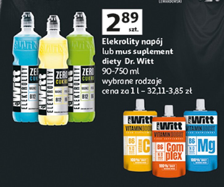 Napój izotoniczny niebieski Dr witt promocja w Auchan