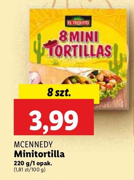 Mini tortilla El tequito promocja