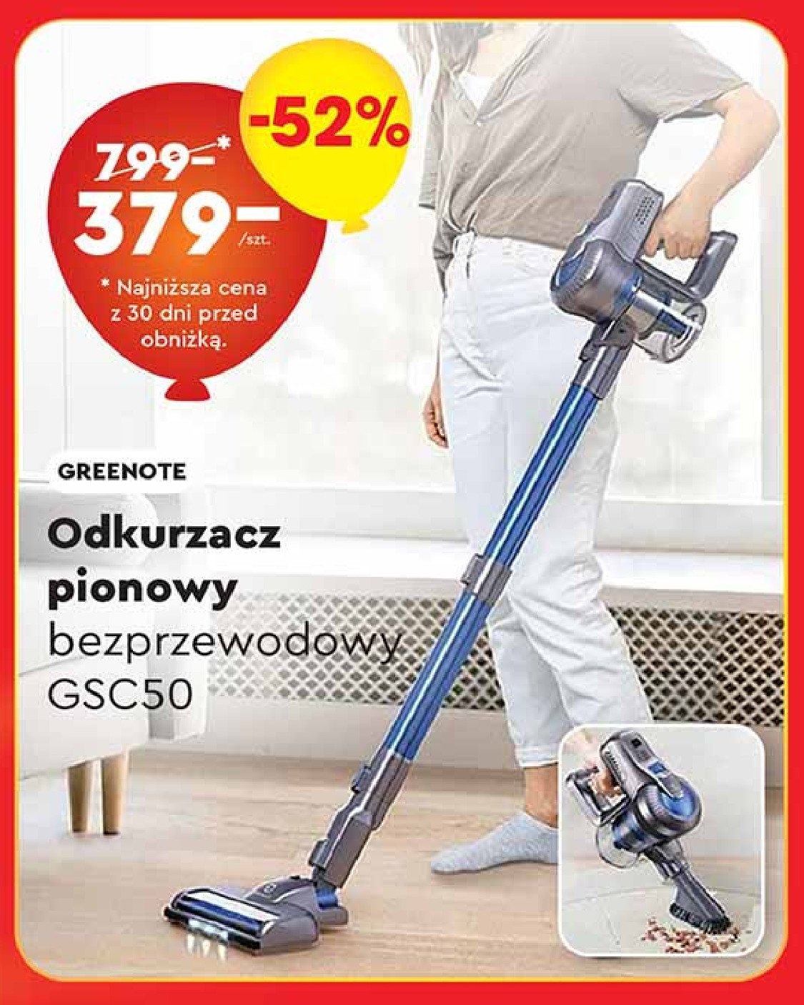 Odkurzacz gsc50 Greenote promocja w Biedronka