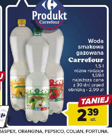 Woda jabłkowa Carrefour promocja