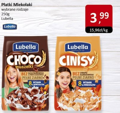 Płatki Cinisy Lubella promocja w Market Point