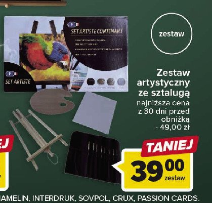 Zestaw artystyczny ze sztalugą promocja