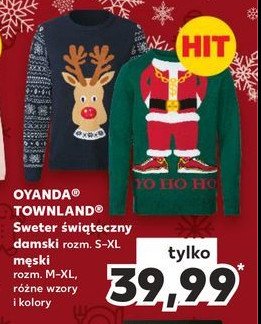 Sweter m臋ski m-xl 艣wi膮teczny Townland promocja