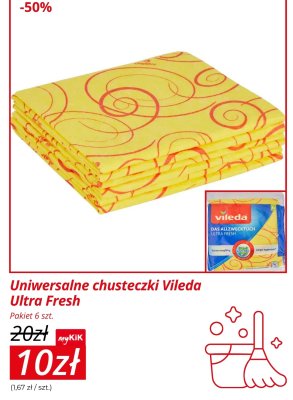 Uniwersalne chusteczki Vileda Ultra Fresh promocja w KiK