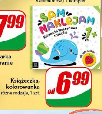 Sam naklejam. książeczka kontrastowa malucha 1+ promocja