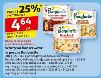 Warzywa konserwowe w puszce Bonduelle promocja w Auchan