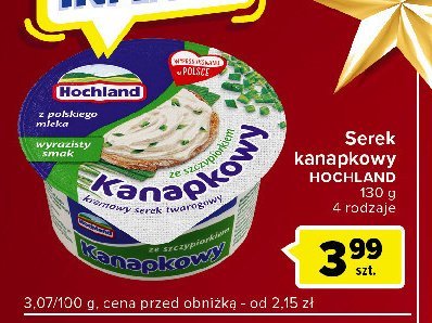 Serek ze szczypiorkiem Hochland kanapkowy promocja