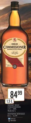 Whisky HIGH COMMISSIONER 1,5 L promocja w Dino