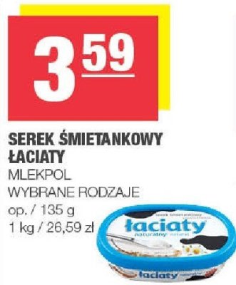 Serek śmietankowy łaciaty Mlekpol wybrane rodzaje promocja w SPAR