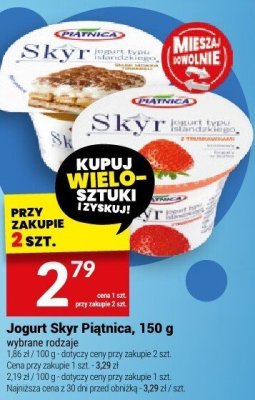 Jogurt Skyr Piątnica, 150 g promocja w Twój Market