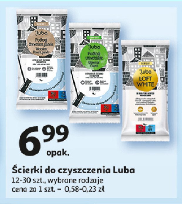 Ściereczki do podłóg drewnianych Luba promocja w Auchan