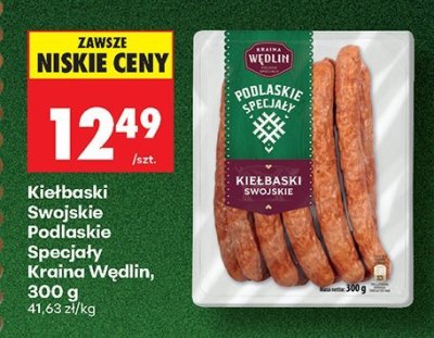 Kiełbaski Swojskie Podlaskie Specjały  promocja w Biedronka