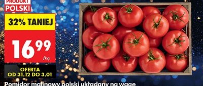Pomidor malinowy polski ułożony na wagę Biedronka promocja w Biedronka