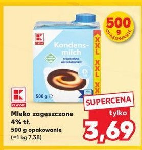 Mleko zagęszczone 4 % K-classic promocja