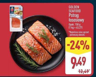 Pstrąg tęczowy łososiowy GOLDEN SEAFOOD promocja w Aldi