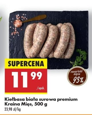 Kiełbasa biała surowa Kraina mięs promocja