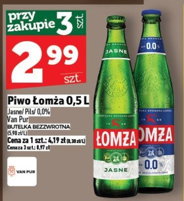 Piwo Łomża 0,5L promocja w TOPAZ