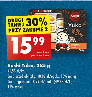 Sushi yuko Sushi 4you promocja w Biedronka