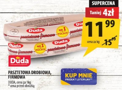 Pasztetowa drobiowa Duda promocja w Arhelan