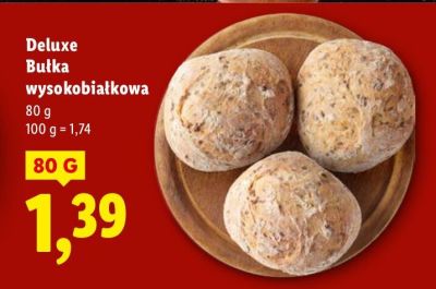 Bułka wysokobiałkowa Deluxe promocja w Lidl