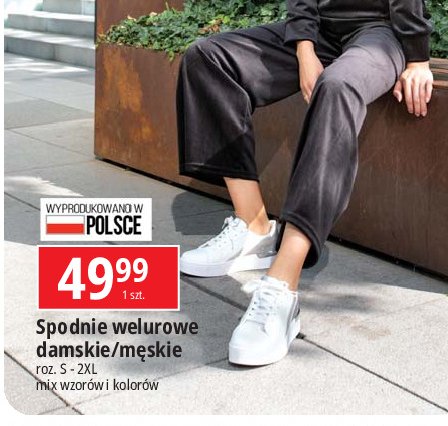 Spodnie welurowe damskie promocja