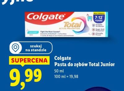 Pasta do zębów Total Junior Colgate promocja w Lidl