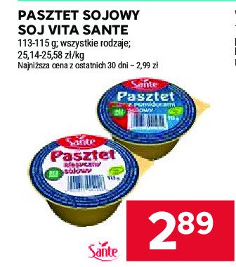 Pasztet sojowy Sante promocja w Stokrotka