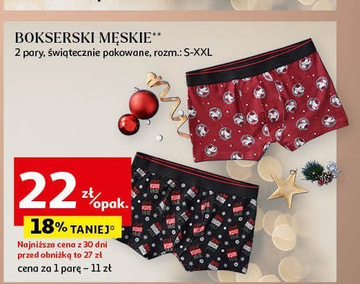 Bokserki męskie Auchan inextenso promocja