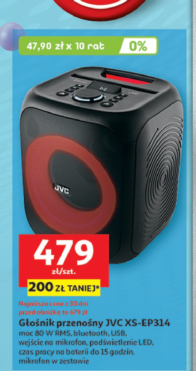 Głośnik xs-ep314b Jvc promocja