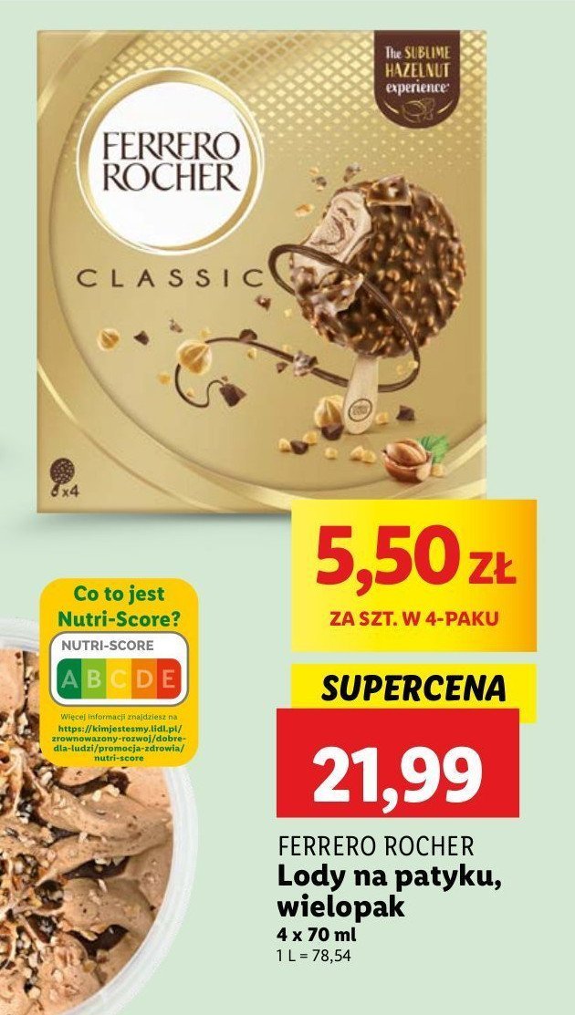 Lody classic Ferrero rocher promocja