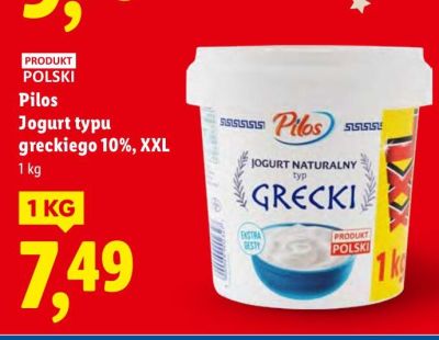 Jogurt typu greckiego 10% XXL Pilos promocja w Lidl