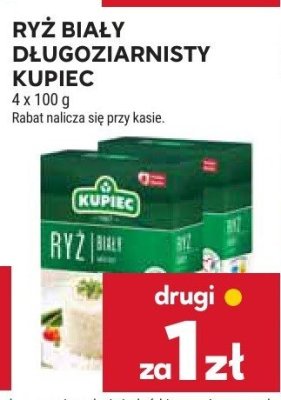 Ryż biały długoziarnisty Kupiec promocja w Stokrotka