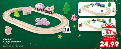 Kolejka drewniana z figurkami promocja w Kaufland