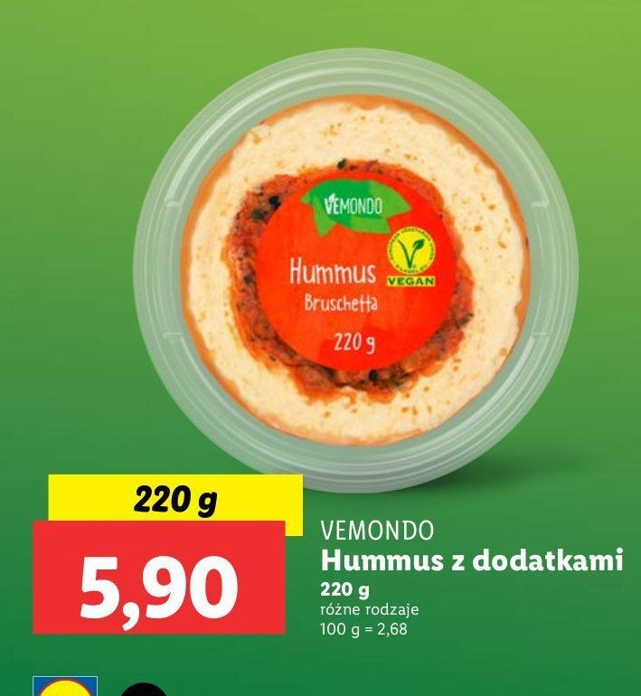 Hummus bruschetta Vemondo promocja