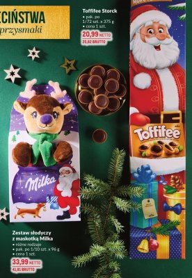 Zestaw słodyczy z maskotką Milka różne rodzaje promocja w Makro