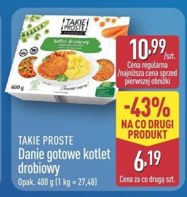 Danie gotowe kotlet drobiowy promocja w Aldi