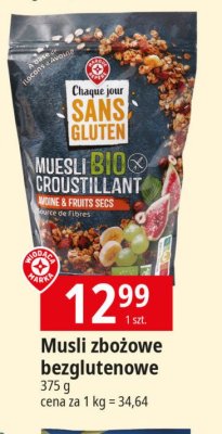Musli zbożowe z owsa i suszonych owoców Wiodąca marka chaque jour promocja